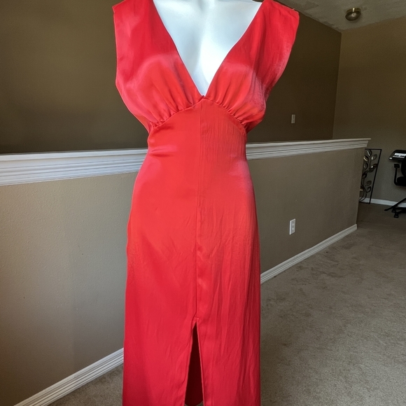 Zara Red Midi Dress - Picture 1 of 5